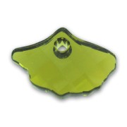 PureCrystal Ginko Pendant 6900 13.5x20mm Olivine x1