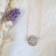 15mm 925 Sterling Silver Round medal/spacer - Chakra n°2 - Sacral x1