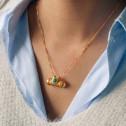 Choker Figaro links 2mm fine Gold plated x 45 cm