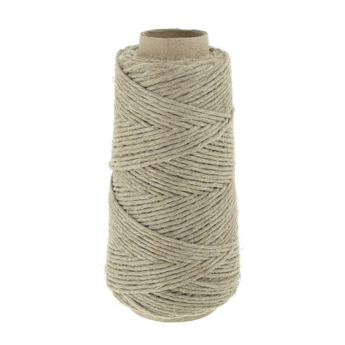 Reel of 2.5 mm linen thread - Natural x200gr