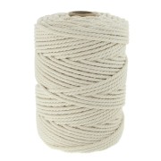 3mm cotton cord spool for macramé - Unbleached x100m