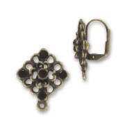 Filigree earrings 22mm Bronze tone x2