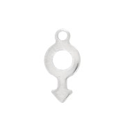 12x6mm Stainless Steel male symbol Charm x1