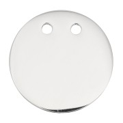 21mm Stainless steel Round 2-hole pendant to be engraved x1