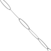 6mm Stainless Steel 316L Striated Rectangle Mesh Chain x50cmcm