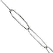 6mm Stainless Steel 316L Striated Rectangle Mesh Chain x50cmcm