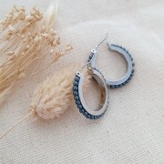 20mm Leverback hoop earrings to decorate with edge - Gold Tone x2