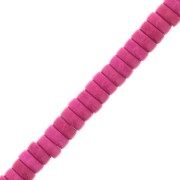 4x2mm Imitation Howlite Heishi Beads- Fuchsia x39cm