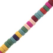 4x2mm Imitation Howlite Heishi Beads- Multicolored x41cm