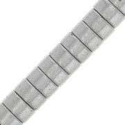 4x2mm Round Heishi beads - Imitation Hematite - Rhodium Tone x20