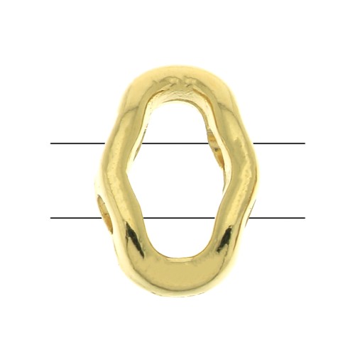 8x5.5mm 2-holes Connector - Halo Beads for SuperDuo - Gold Tone x1