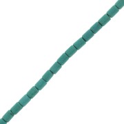 3.5x5mm Heishi style tube beads - imitation Howlite - Turquoise x39cm