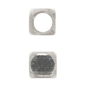 2mm Stainless steel cube beads x10