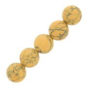 8mm Howlite Tinted Round Beads - Vanilla x10