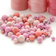 8mm Howlite Tinted Round Beads - Vanilla x10
