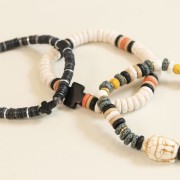 15mm Greek cross bead - Dyed imitation Howlite - Ivory x1