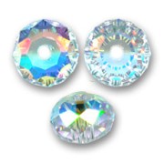 PureCrystal 5040 Flat round 8mm Crystal AB x1