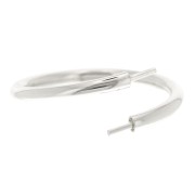 925 Sterling Silver Double Flexible Ring for semi-drilled - Size 60 x1
