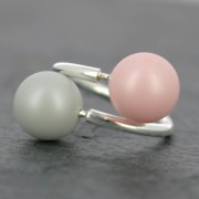 925 Sterling Silver Double Flexible Ring for semi-drilled - Size 60 x1