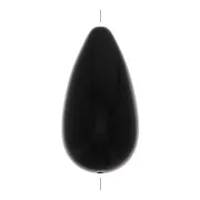 Beads - 26x14mm Opaque resin pear-shaped bead - Black x1 26x14mm Opaque resin pear-shaped bead - Black x1