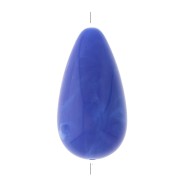 26x14mm Opaque resin pear-shaped bead - Marbled Royal Blue x1