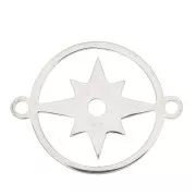 15mm Stainless Steel Round North Star connector x1