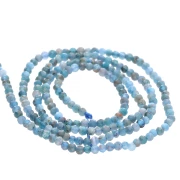Blue - Round faceted beads 2 mm gemstone - Apatite x37cm Round faceted beads 2 mm gemstone - Apatite x37cm