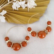 8mm Opaque resin bead - powder rose x1