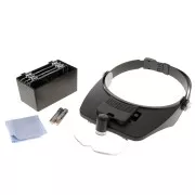 Binocular frontal magnifier with x1.2, x1.8, x2.5, x3.5 lenses and led x1