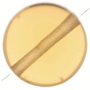 8mm Round flat bead - imitation gemstone - Hydro Citrine x1