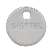 8mm Stainless Steel 304 Mini round sequins engraved S. Steel x10