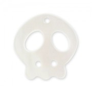 Mother-of-Pearl Pendant Skull 16mm Natural x1