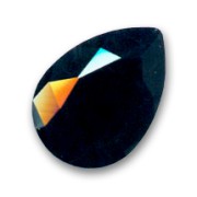 PureCrystal 4320 Pear Fancy Stone 14x10mm Jet