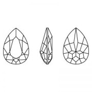 PureCrystal 4320 Pear Fancy Stone 14x10mm Jet