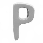 8x5mm Stainless steel 304 alphabet letter bead - P x1