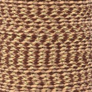 1.5mm Braided cotton cord and metallic thread - Brown - Beige - Sand - Gold x1m