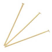 Flat head nails 25x0.7 mm - 304L Gold-plated stainless steel x6