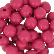 Wooden round beads 8mm Fuchsia x20