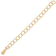60mm Extension chain - Rombo mesh - Fine Gold Plated x1