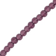 3.5mm round Glass beads - Plum x29cm