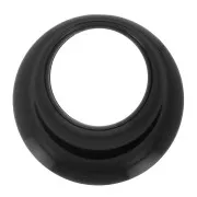Pendants - Charms - 34.5mm Opaque resin hollow circle pendant - Black x1 34.5mm Opaque resin hollow circle pendant - Black x1