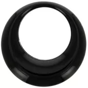 Pendants - Charms - 44mm Opaque resin hollow circle pendant - Black x1 44mm Opaque resin hollow circle pendant - Black x1