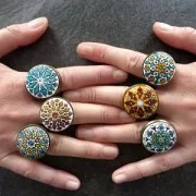 Ring for 25x18mm flat back cab Silver tone x1