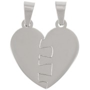 25x24mm Stainless steel 304 Separable heart pendant x1