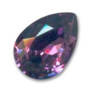 PureCrystal 4320 Pear Fancy Stone 14x10mm Amethyst