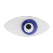 17x8mm Mother of Pearl Eye Bead - Natural - Dark Blue x1