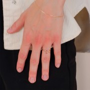 Fine double arch ring - Size 51 - Gold filled x1