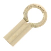 1.4mm Gold filled cord end cap x2