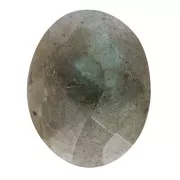 10x8mm Oval faceted gemstone cabochon - Labradorite x1