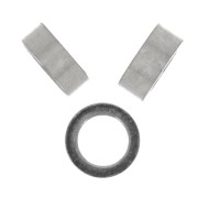 2.5x1mm Stainless steel 304 Heishi beads - flat discs x20